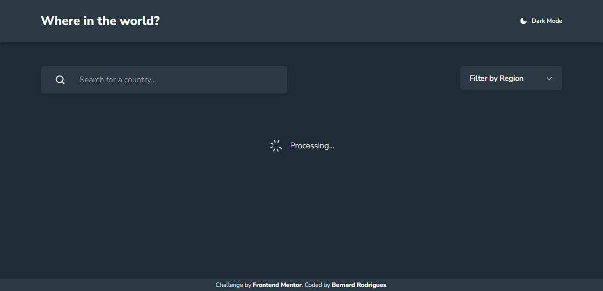 Frontend Mentor - REST Countries API with color theme switcher screenshot